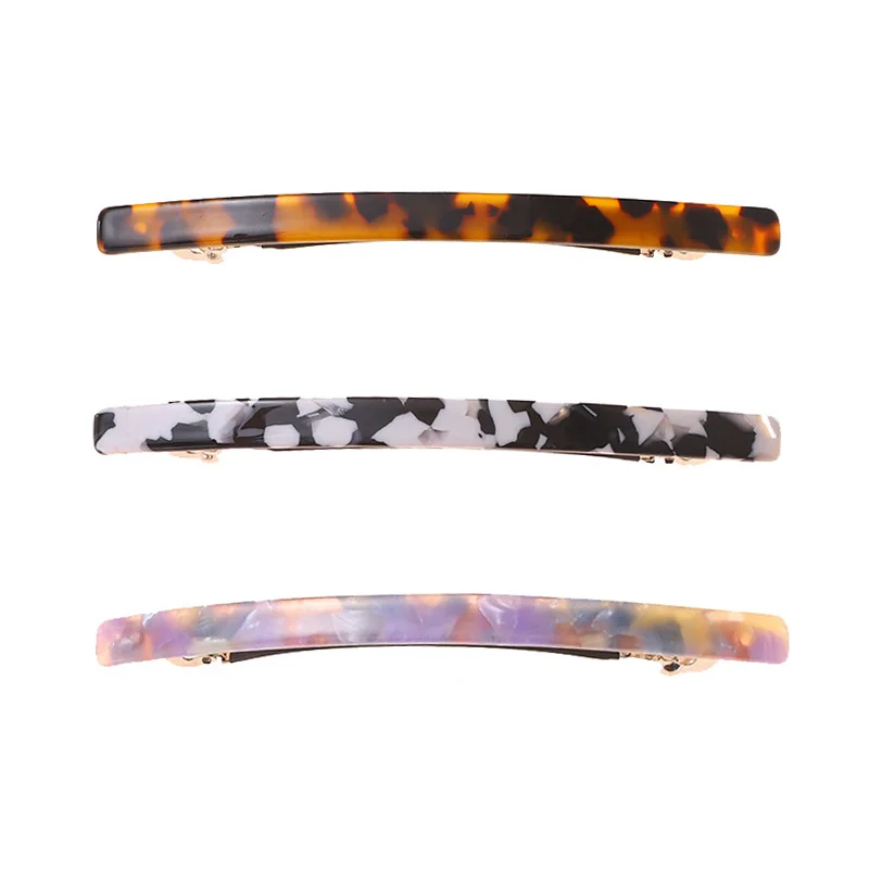 Marble Print Side Clips Barrettes Hair Accessories