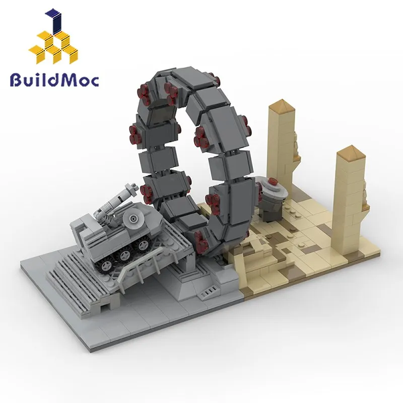 

BuildMoc Movie star Stargate Space wars Command Interstellar Travel Building Blocks MOC Space Model Bricks Toys For Children