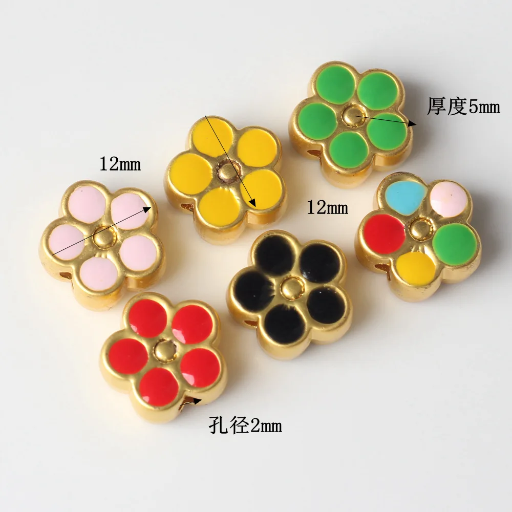 Подвески из цинкового сплава 10 шт./лот изысканные цветочные бусины для DIY