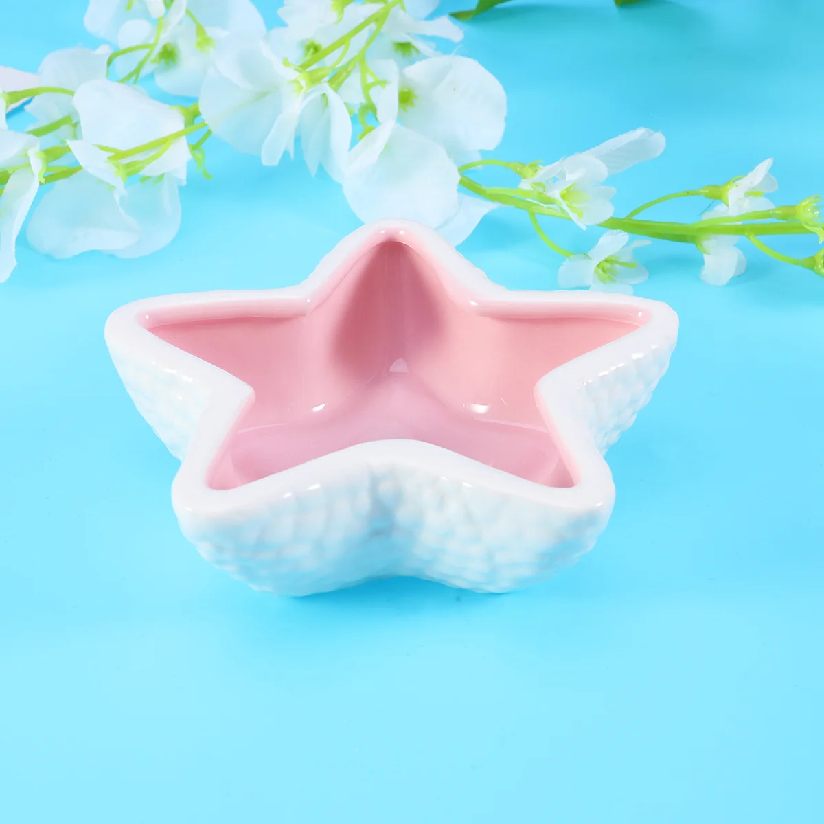 

Pet Feeding Bowl Colorful Ceramic Feeding Bowl for Hamster Pet Animal (Pink)