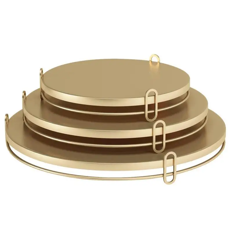 

Cake Stand Sets For Dessert Table Metal Gold Cake Stand Set For Party Round Party Cake Holder Stand To Serve Cakes Cupcakes