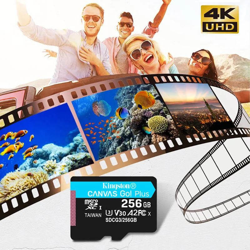 Kingston sd-карта 128 ГБ U3/U1 карта памяти 32 Гб 64 256 512 флеш-карта SDHC SDXC V30 карты класс 10 для