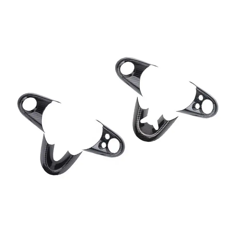 Фото Аксессуары в стиле ABS из углеродного волокна для BMW Mini Cooper S JCW F54 F55 F56 F57 F60, внутренняя крышка кнопки рулевого колеса автомобиля, декор №4