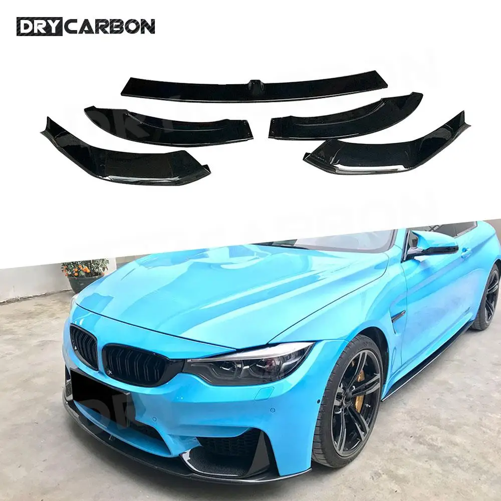 Фото Накладка-сплиттер на передний бампер (губа-спойлер) для BMW 3 и 4 серий F80 M3 F82 F83 M4 2014-2018, стайлинг автомобиля №1