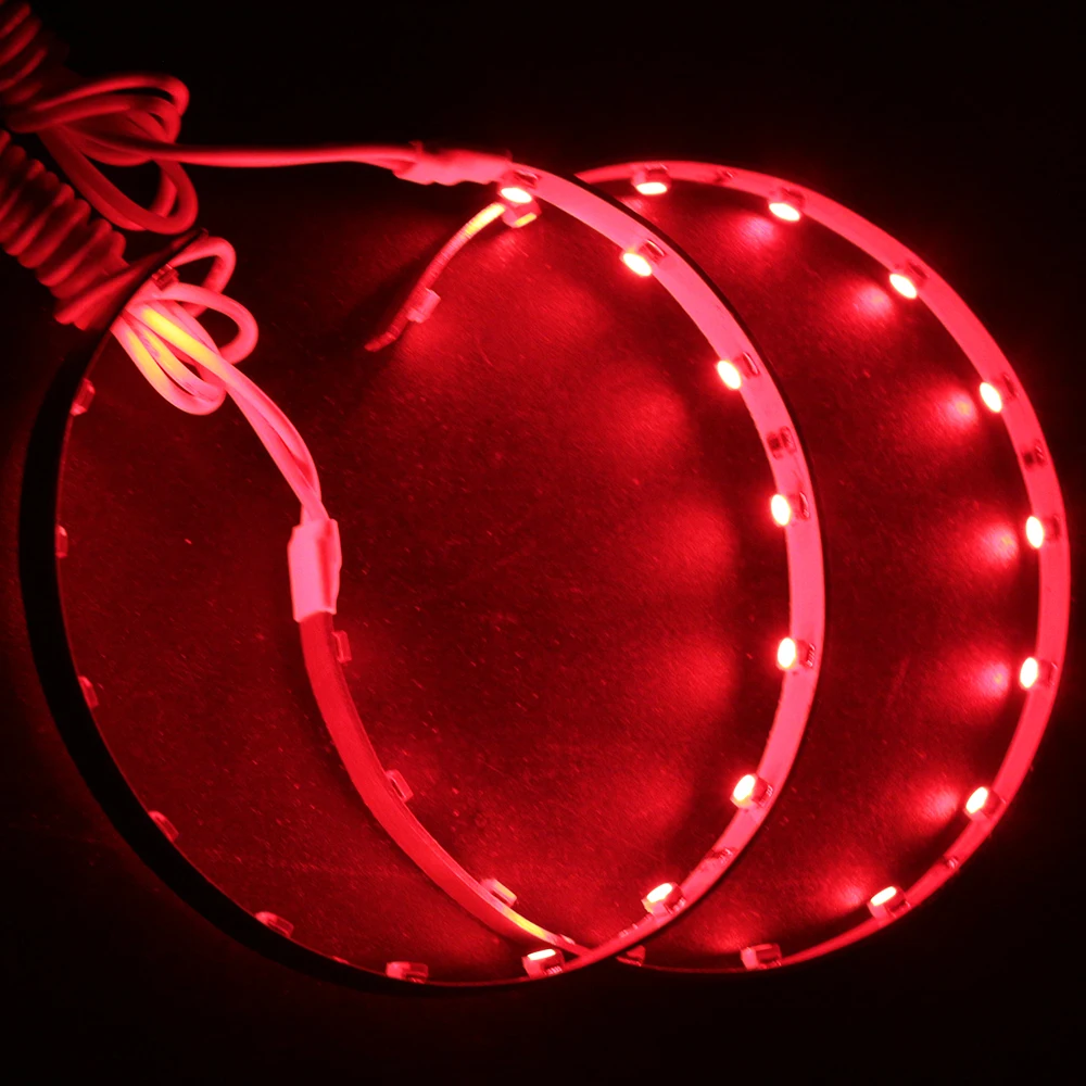 

2 шт./компл. светодиодные кольца Halo Demon Devil Eyes на 360 градусов, супер яркие для линз проектора 2,5 3,0 дюйма, автомобильные мотоциклетные фары 12 В