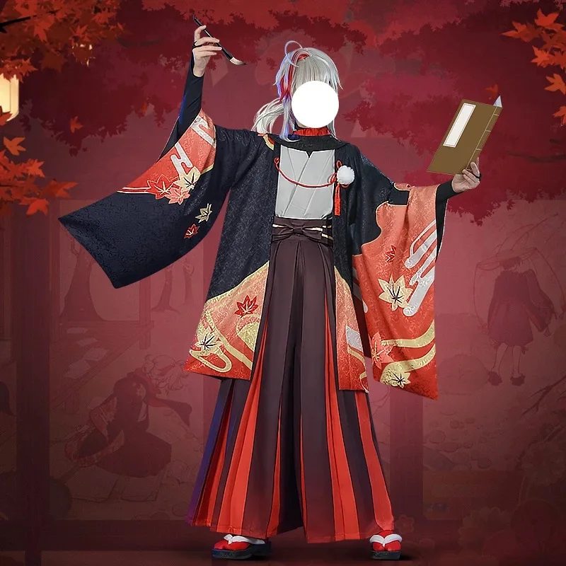 

Кимоно Genshin Impact Five Kasen kaedeхара казуха, косплей костюм, игровой костюм, красивая униформа, наряд для Хэллоуина и карнавала