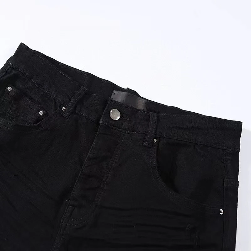 2023 Fashion Brand Men's Jeans Streetwear Skinny Ripped High Waist Skinny Denim Trousers Casual Slim Fit Pencil Punk StylePants