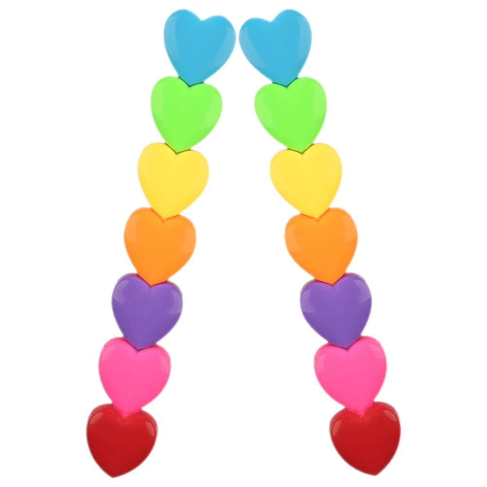 

2 Pcs Fluorescent Assorted Highlighters Markers Assorted Colors Portable Heart-shaped Students Assorted Highlighters Markers