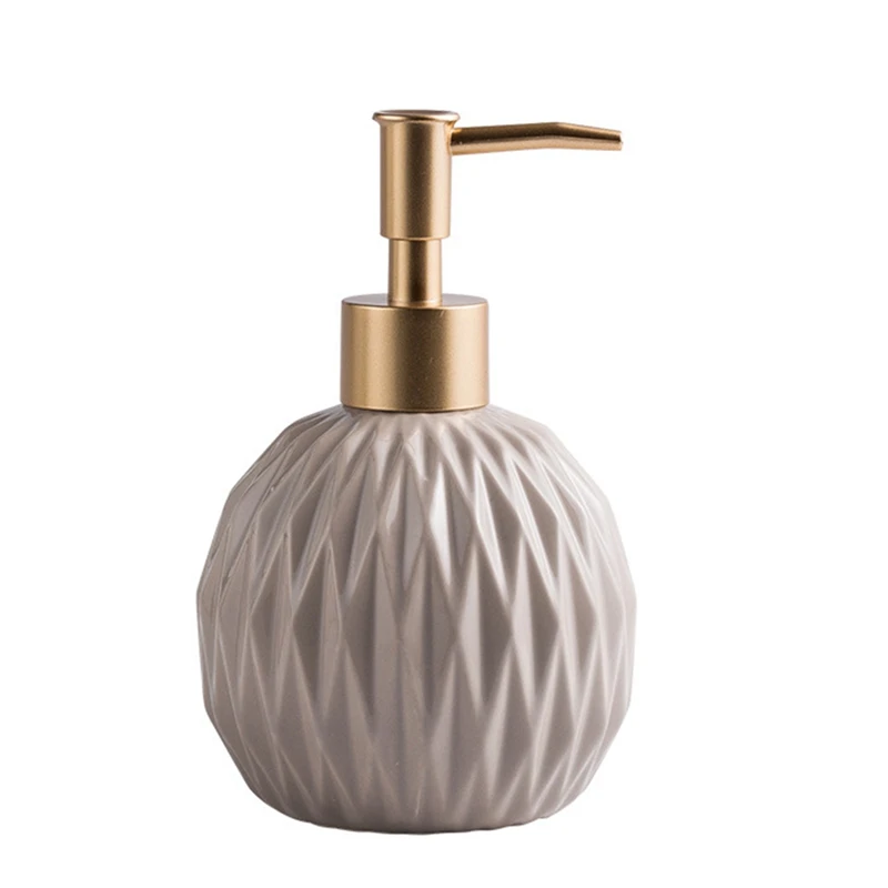 

Ceramic Round Soap Dispenser Lotion Dispenser For Bathroom And Kitchen