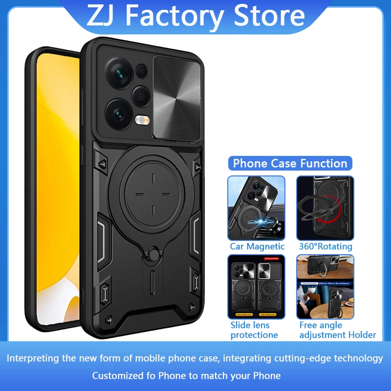 Для Redmy Note 12 Pro 5G чехол слайд-камера телефон Funda для Redmi Note12 + Plus задняя крышка