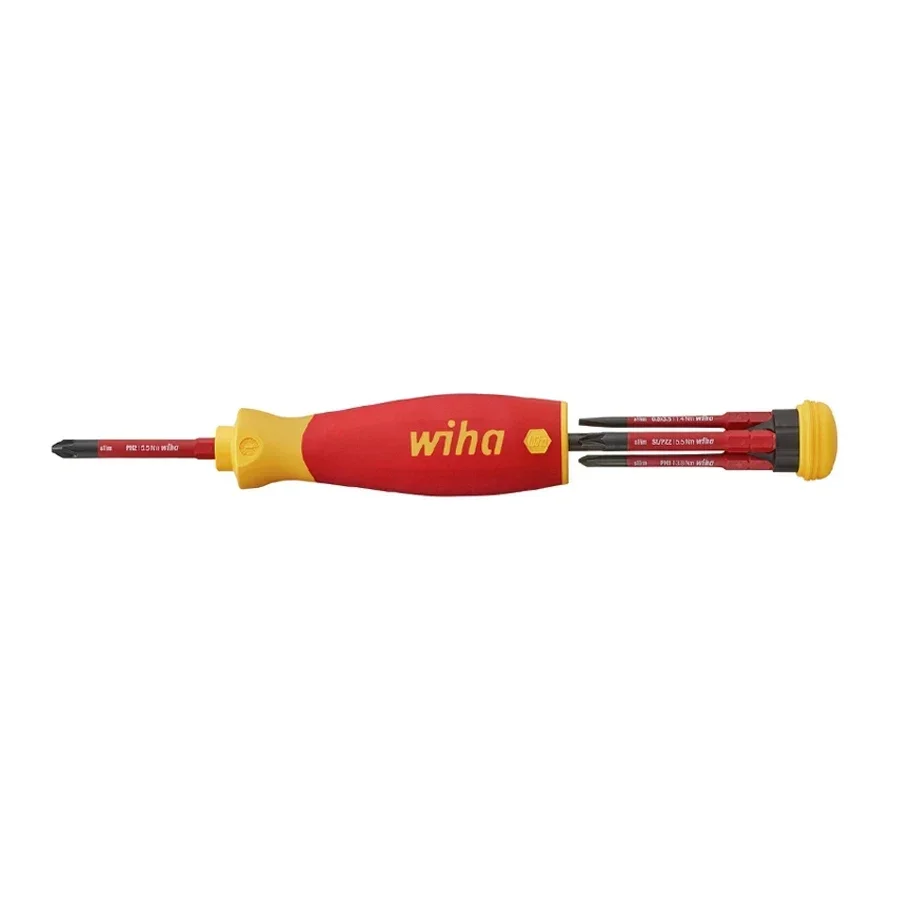 WIHA 45296 Многофункциональная изолированная отвертка 4 в 1 с битным журналом PocketMax