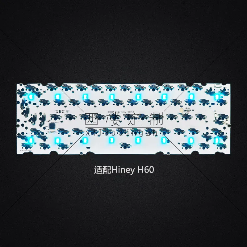 Фото Hiney H60 PCB: Набор для самостоятельной сборки с горячей заменой, V3, раздельное расположение клавиш, технология VIA, подсветка снизу TOFU60 для геймеров, дизайн DIY, комплект для самостоятельной сборки. №5
