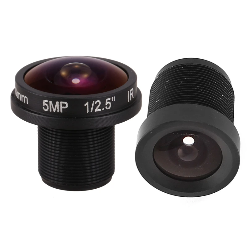 

New 2 Pcs Lens: 1 Pcs M12 Thread Mount 3.6Mm Focal Length F2.0 IR Lens For CCTV CCD Camera & 1 Pcs HD Lens 5MP 1.8Mm 1/2.5 F2.0