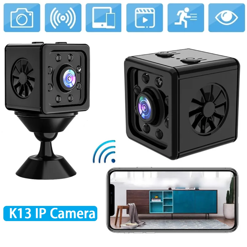 

K13 Mini Camera 1080P HD WiFi Motion Detection Night Vision Nanny Surveillance Cameras Action Security Smart Cam Recorder