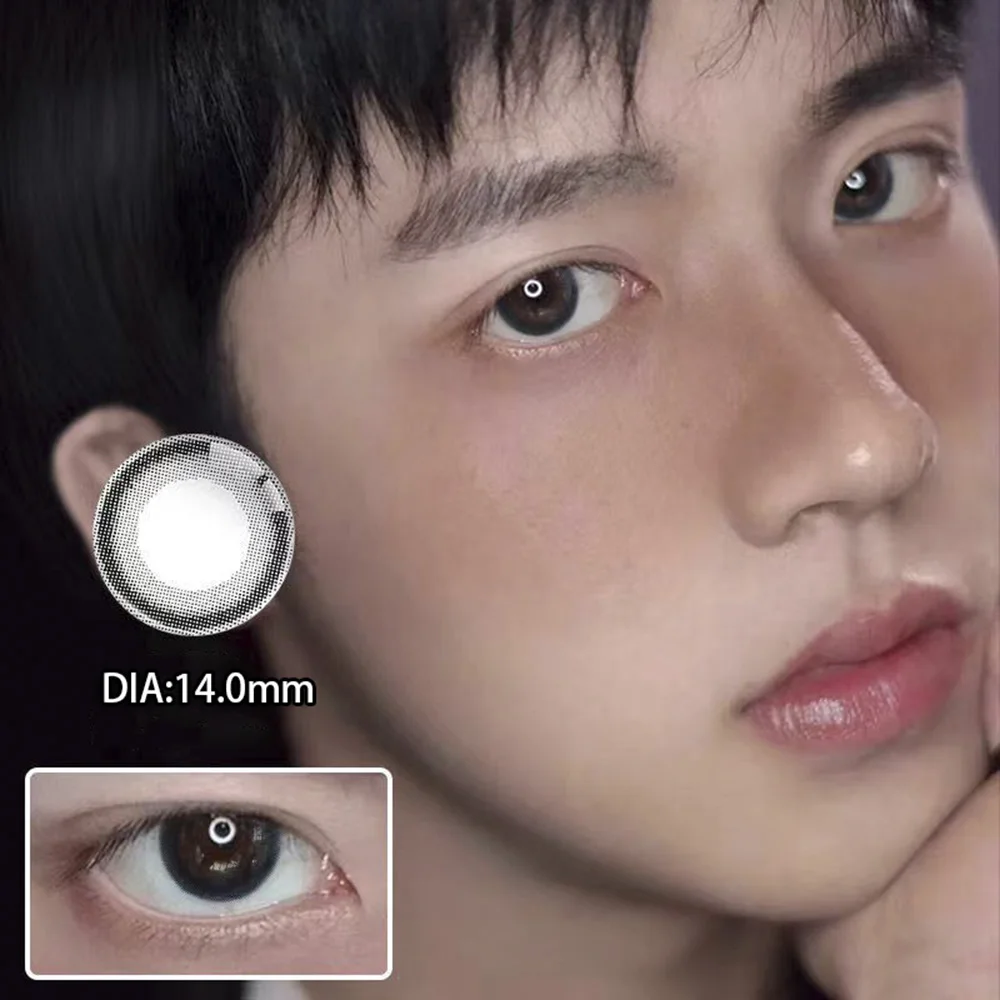 

YIMEIXI 1 Pair(2pcs) Myopia Contact Lenses For Eyes Prescription Natural Fashion Men Colored Lenses Beauty Pupil Fast Shipping
