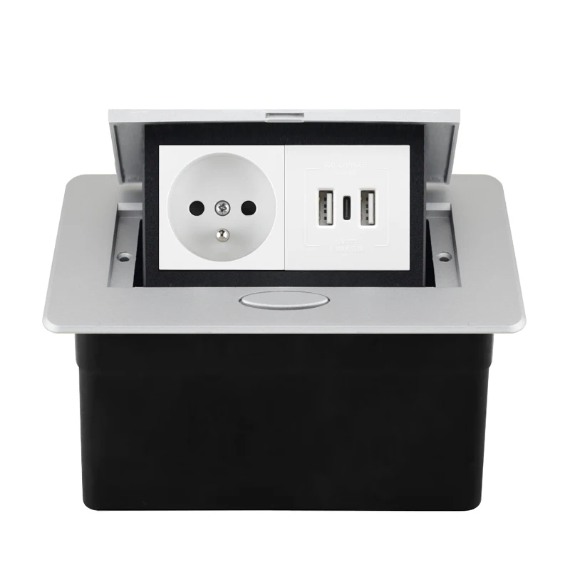 

ATLECTRIC Встроенная настольная розетка с USB 16А 250В