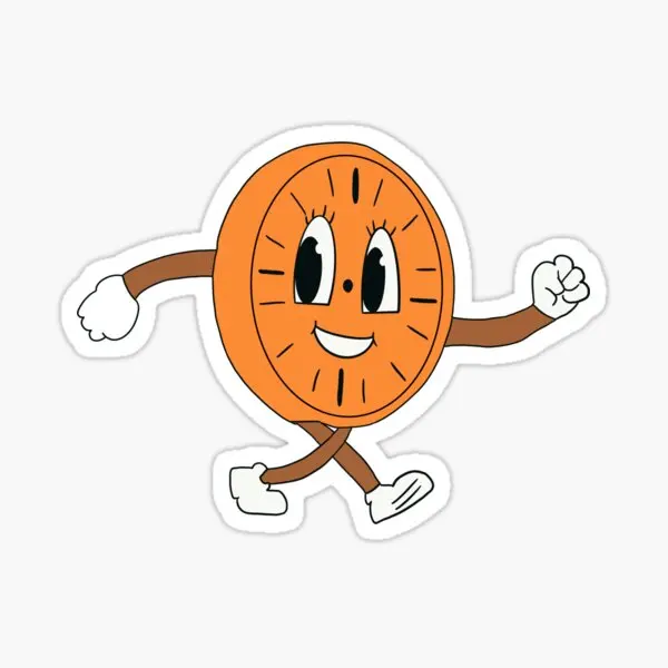 

Clock Artwork 5PCS Stickers for Bumper Water Bottles Luggage Laptop Decorations Background Art Cartoon Living Room Home Kid
