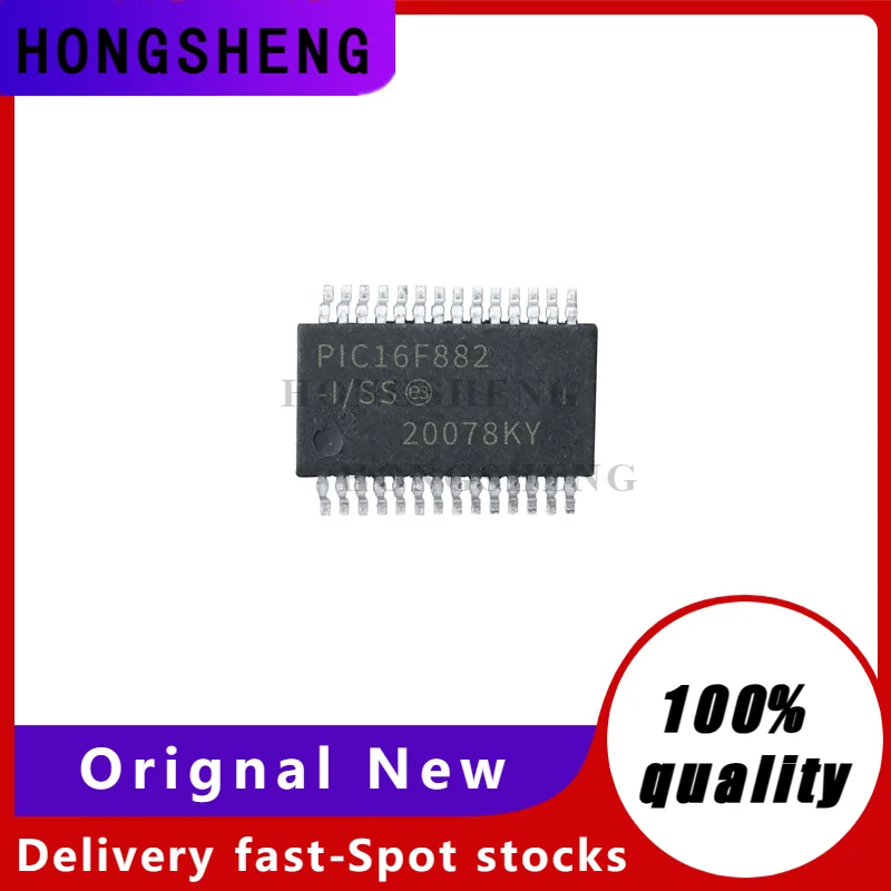 

2-10pcs/lot PIC16F882-I/SS PIC16F882 The encapsulated SSOP-28 microcontroller chip can be burned instead