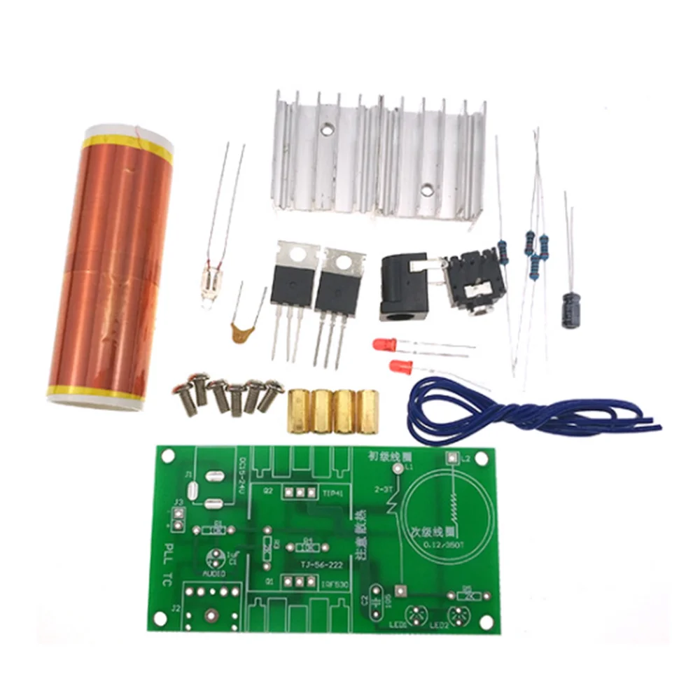 

1 Set Mini Tesla Coil Kit 15W Mini Music Tesla Coil Plasma Speaker Tesla Wireless Transmission DC 15-24V DIY Kits