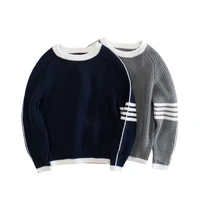 brand toddler boy cotton knitted sweaters kids clothes baby boys girls warm pullovers twist striped sweater loose coat outfits