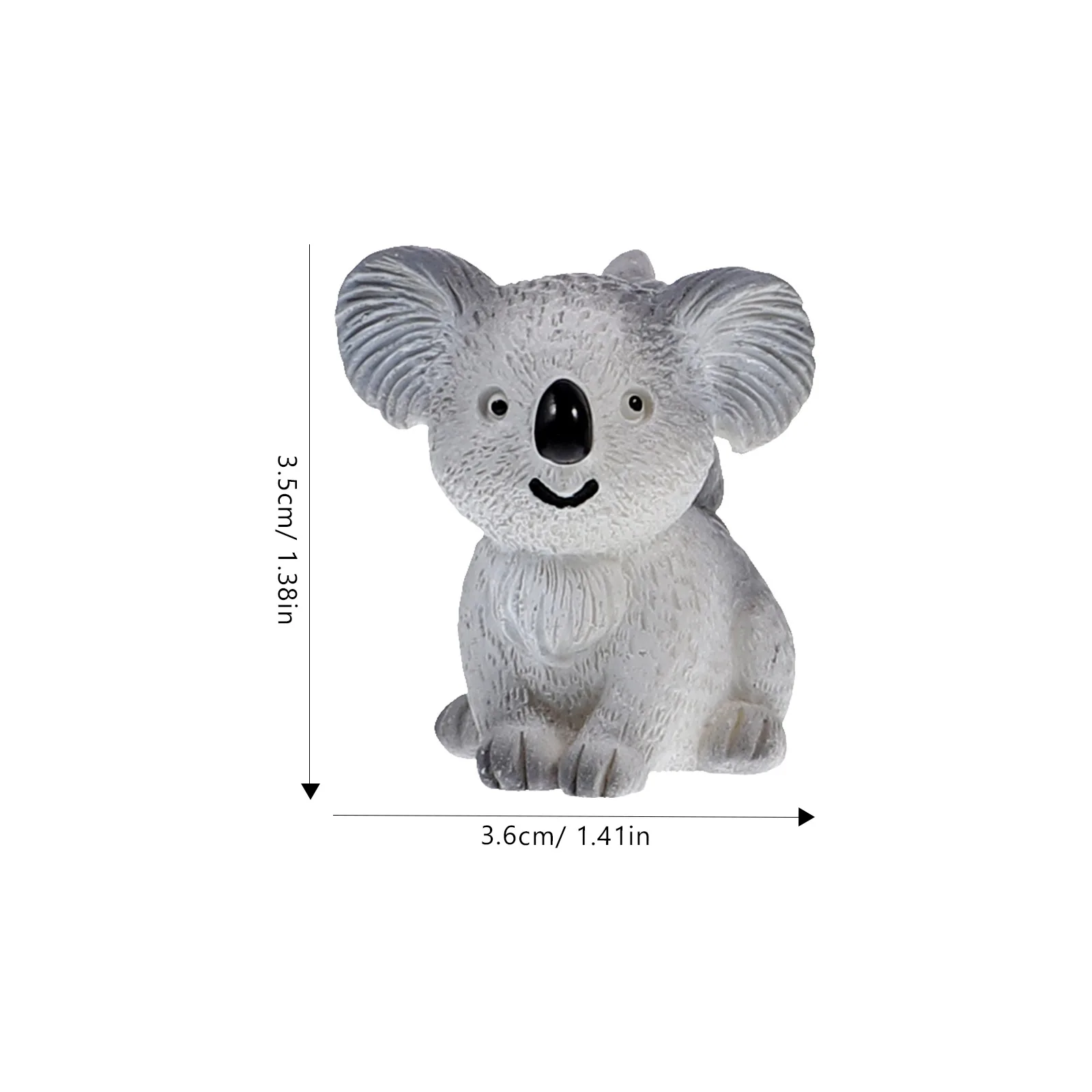 6 шт. миниатюрные фигурки коалы скульптуры из смолы пейзажное украшение милый