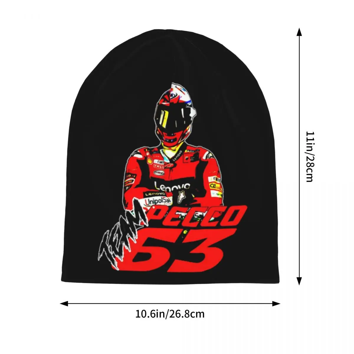 Pecco Bagnaia 63 теплая вязаная шапка в стиле хип-хоп осенне-зимняя уличная шапки для