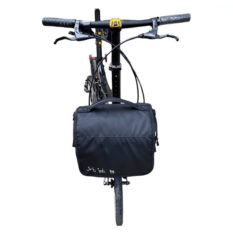 Велосипедная Передняя сумка рюкзак с подставкой и дождевиком для Brompton складной