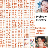 eyebrow stickers tattoo stickers forehead tattoo stickers beauty stickers temporary tattoo fake tattoo for woman