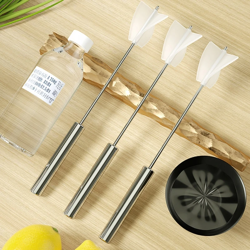 

R3MC Epoxy Mixer Attachment Strong Mix Reusable Semi Automatic Mixer Silicone Mixing Propeller with Stainless Steel Handle