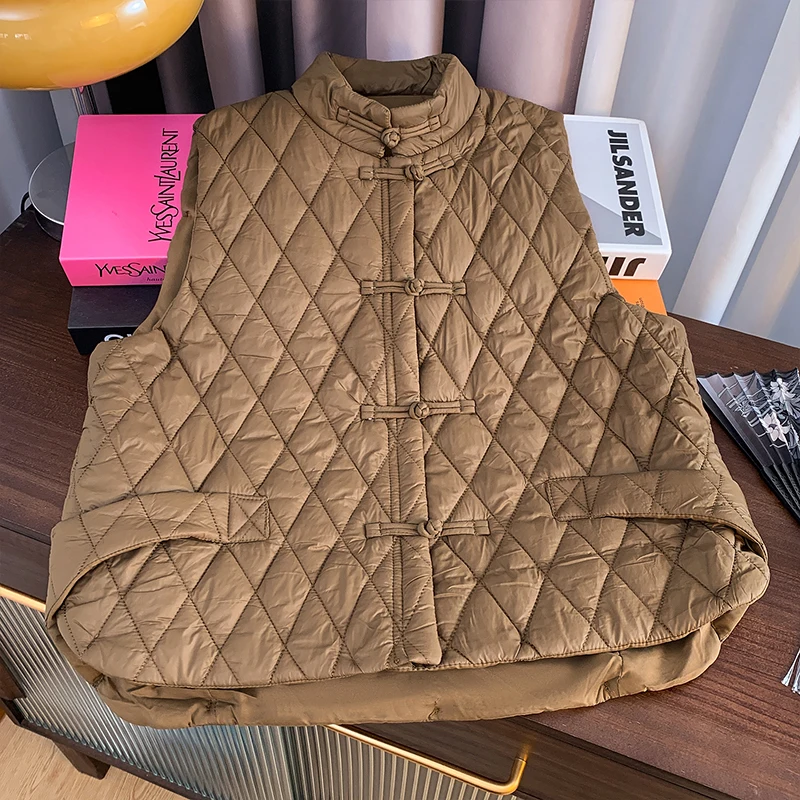 Китайский жилет с хлопковой подкладкой женская верхняя одежда зимний китайский