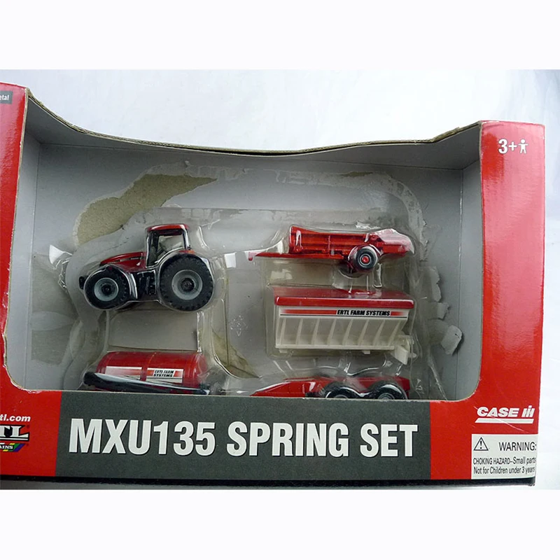 

Diecast Alloy 1:64 CASE 135 Irrigation System Trailer Water Tank Truck Model Red Adult Collection Gift Display Toy