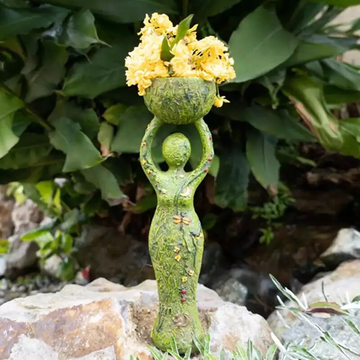 

New Nature Earth Altar Goddess Totem Tea Lamp Resin Crafts Decorative Ornaments Home Garden Living Room Decorative Ornaments