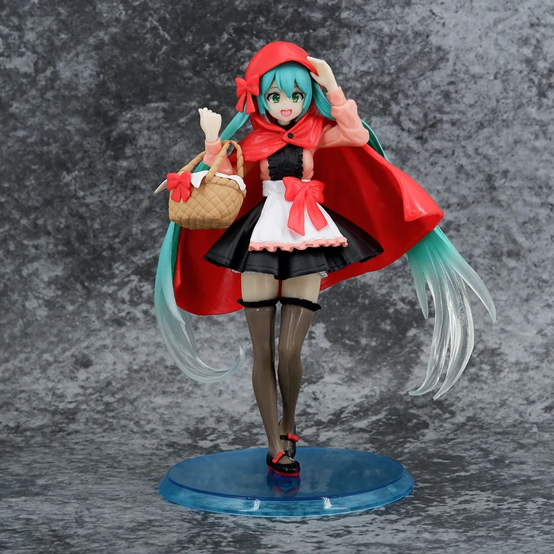 

19cm Hatsune Miku Anime Figure Little Red Riding Hood Miku Cute Kawaii Doll Gift For Girls Christmas Boxed Toy For Women