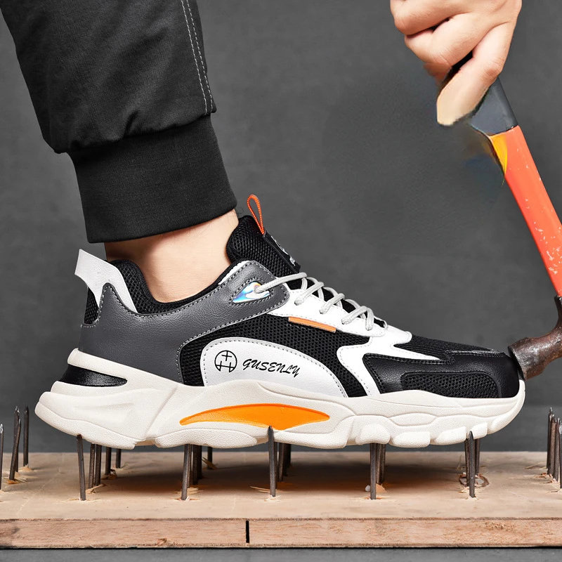 

WorkSafety Shoes Men Boots Women Steel Toe Cap Sport Snekers Puncture Proof Crash Proof Light Wear Resistant Industrial Quality