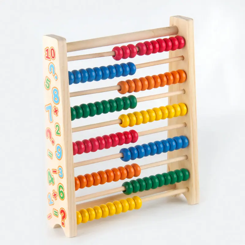 

Free Shipping 10stalls Number Abacus Counting Frame Wooden Toy Children Early Education Colorful Computing Frame Baby Maths Gift