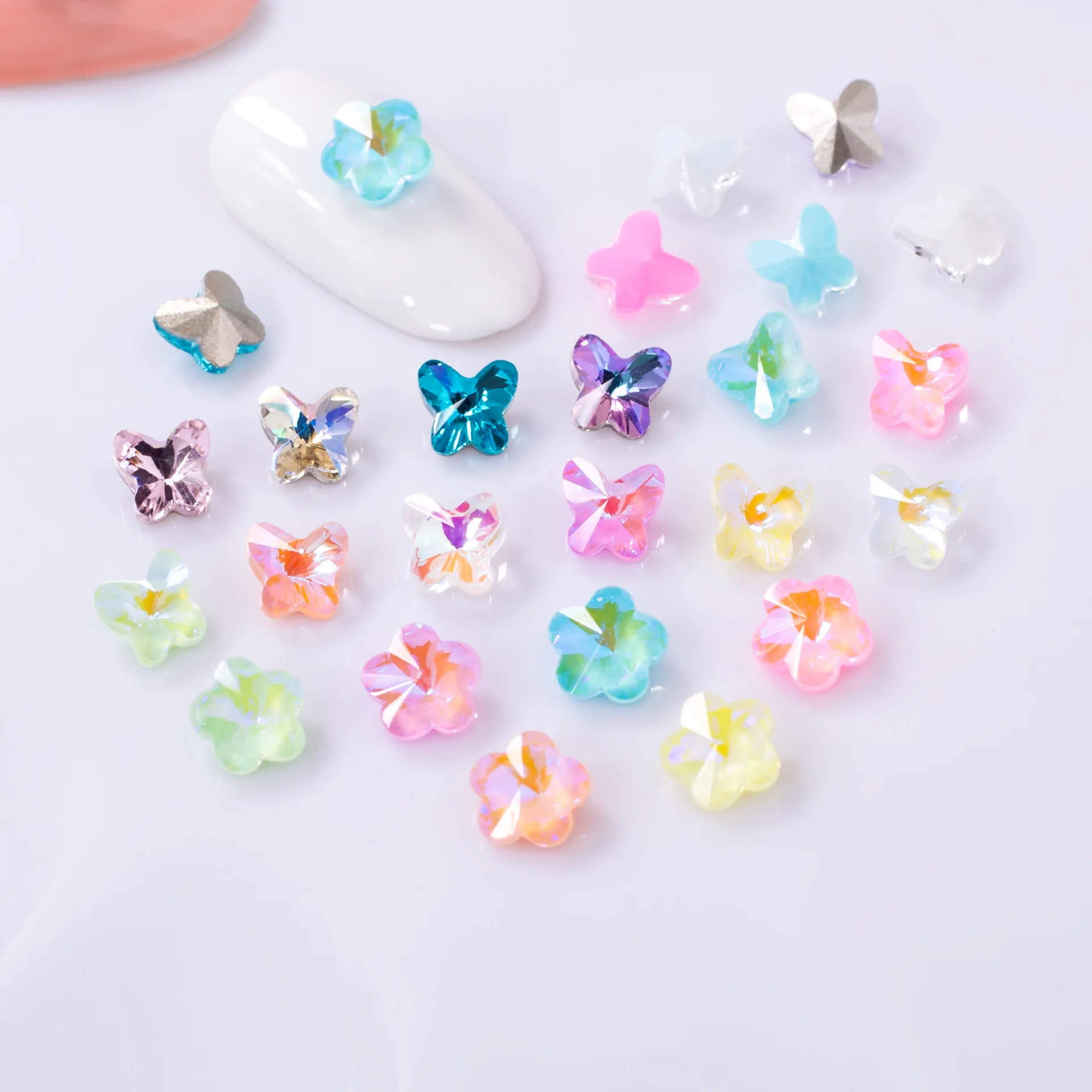 

50 шт./упаковка, блестящие украшения для ногтей