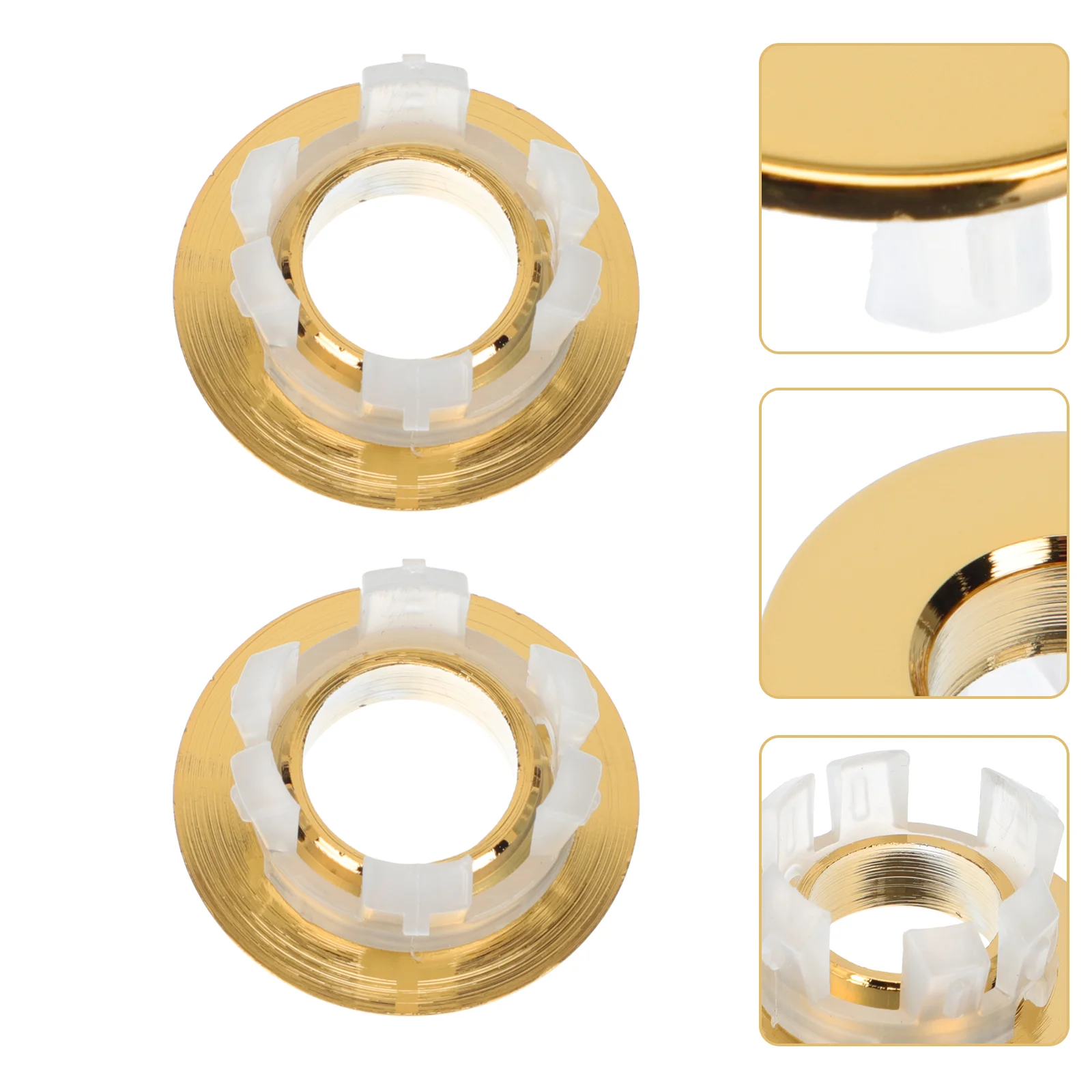 

2Pcs Creative Copper Overflow Covers Decorative Bathroom Sink Overflow Rings