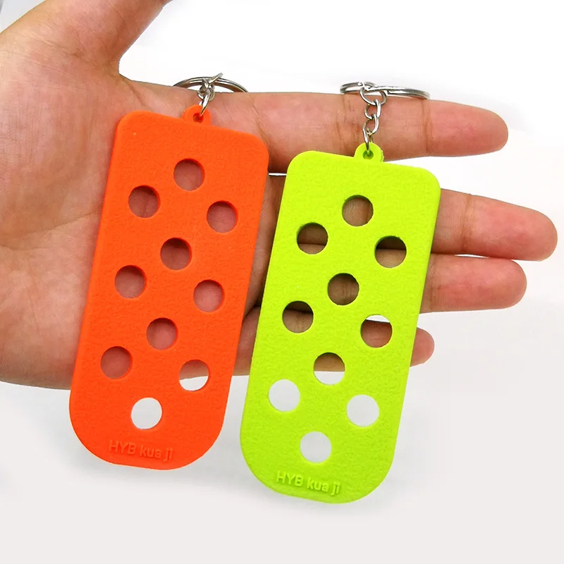 500pcs Soft EVA Keychain with Holes fit Shoe Charms Clog Charm Storage Key Board Key Ring Ornaments
