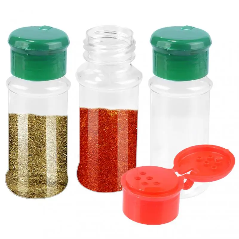 

100ml Seasoning Shaker Bottle Plastic Spice Condiment Can Pepper Flavor Air Jars Barbecue Taste Container Box Kitchen Accessory