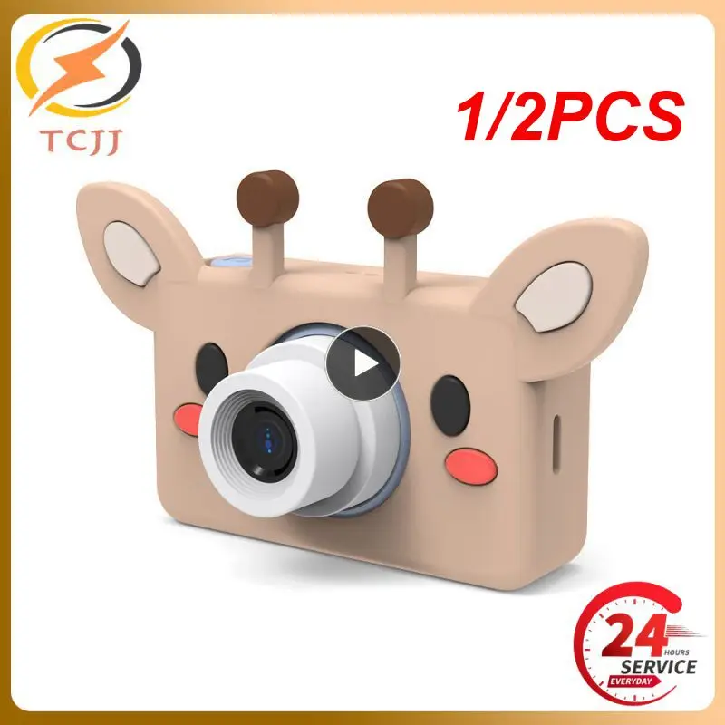 

Цифровая фотокамера для детей 1/2 шт., мини-игрушка для соблазнения, Детская камера, подарок для мальчиков, видео с Sd-картой на 16, 32 ГБ, силиконовое пальто