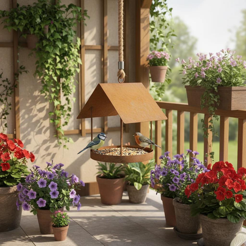 Фото 3D-креативная подвесная кормушка для птиц, декоративное украшение для дома, сада, балкона №2