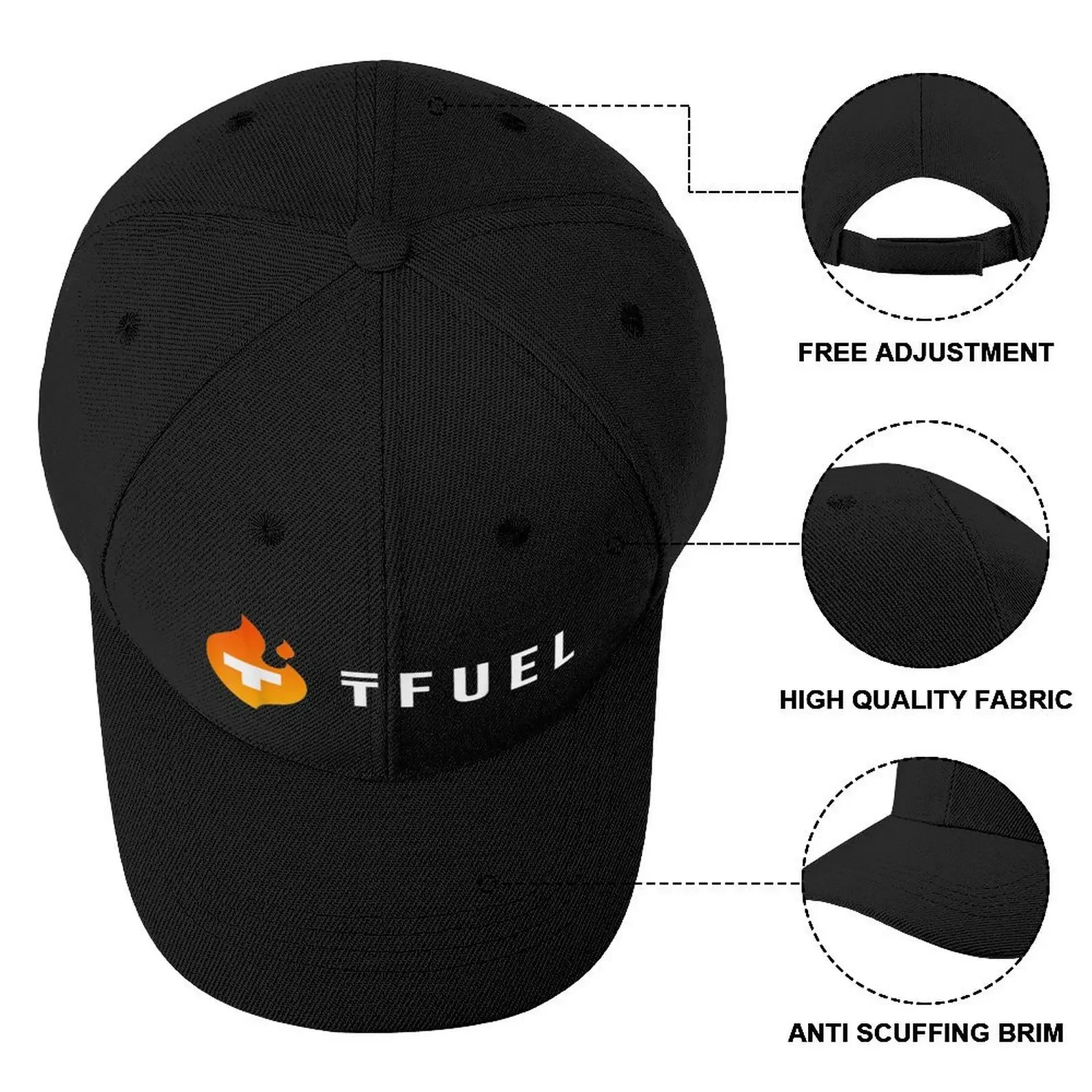 Фото TFUEL Crypto Token Flame - Theta Fuel Coin - HODL - Dapps Бейсбольная кепка в стиле вестерн, походная шляпа, женские шляпы, 2025 г., мужские №4