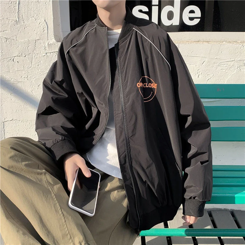 

Мужская бейсбольная куртка Hybskr с принтом букв, свободная модная мужская верхняя одежда на молнии в стиле Харадзюку, повседневные пальто уни...