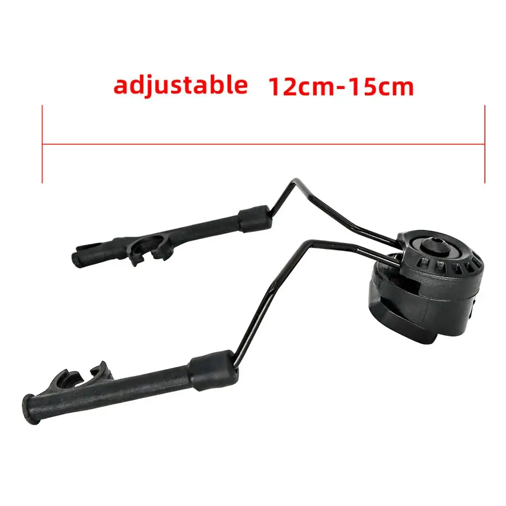 ARC Rail Adapter Helmet bracket Left & Right Side Attachments for Peltor Comtac Headphones,1 Pair BK