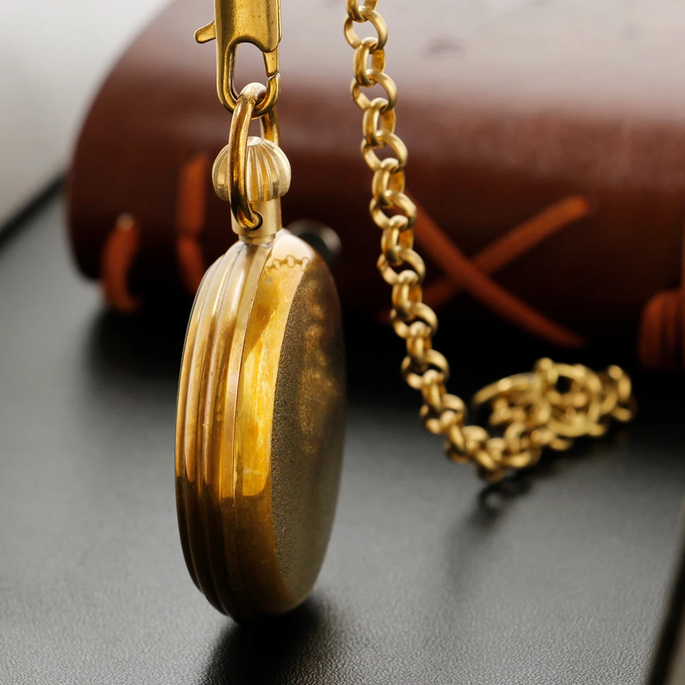 Vintage Bronze London Mechanical Pocket Watch High Quality Unisex Necklace Timing Pendant Mens and Women's Pocket Watch Renoj