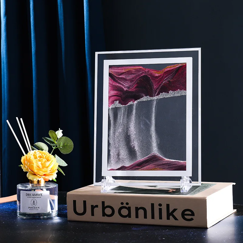

Quicksand Painting Living Room Decoration Creative Glass 3d Three-dimensional Hourglass Painting Decoration Home Art Gift