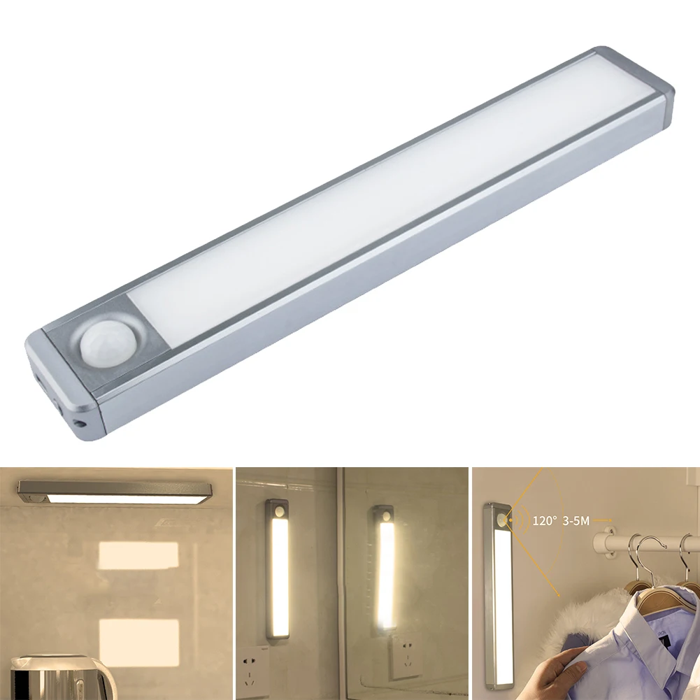 

33 LED Kitchen Cabinet Lamp Motion Sensor Removable Wireless Cupboard Magnetic Stick Bar Bedroom Automatically USB Rechargeable