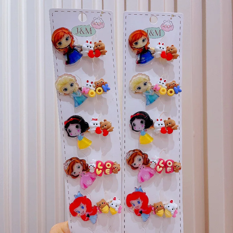 

Аксессуары для волос для девочек, детские украшения, заколки для волос, простая кавайная сказка, Эльза, Белоснежка