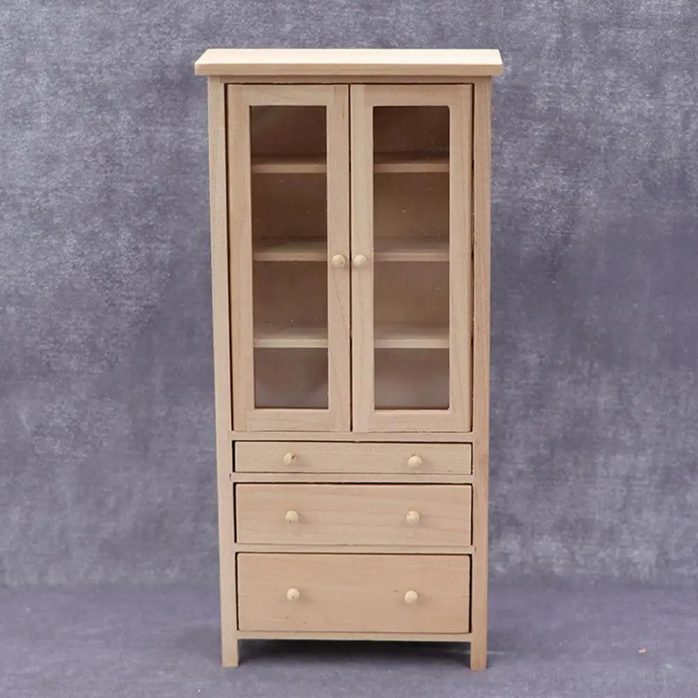 

Premium Dollhouse Bookcase Multifunctional Wide Application Dollhouse Upright Cabinets Model for Home Cabinet Model