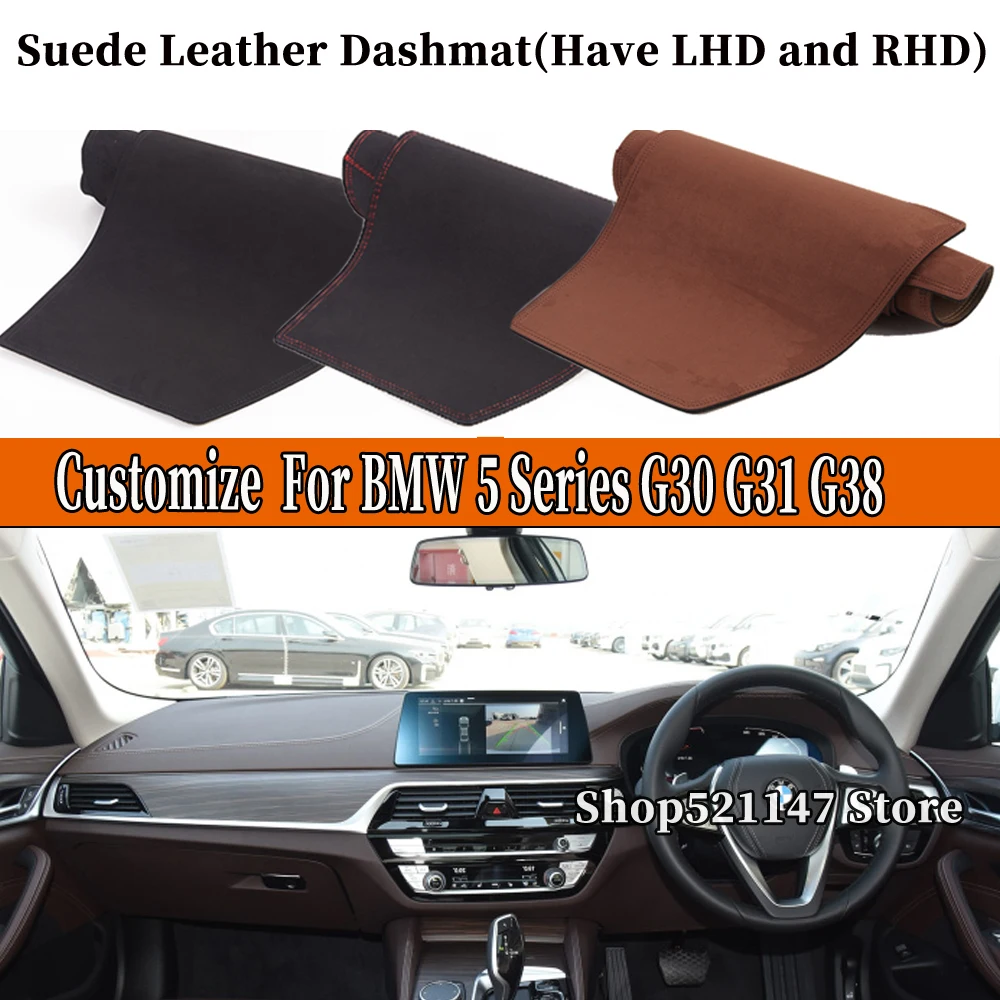 

Accessories Car-styling Suede Leather Dashmat Dashboard Cover Dash Mat Carpet For BMW 5 Series G30 G31 G38 520I 525I 528I 530I